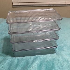 Clear Stackable Storage Bins